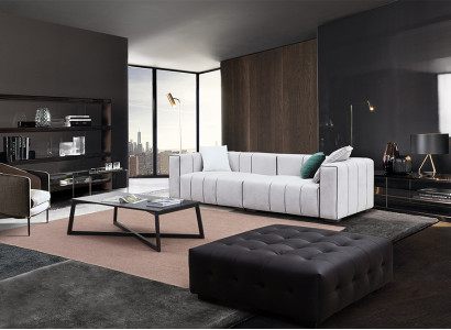 Sofa Ledersofa Kunstleder Couch Big - Luxus Wohnzimmer Sitz Polster Viersitzer